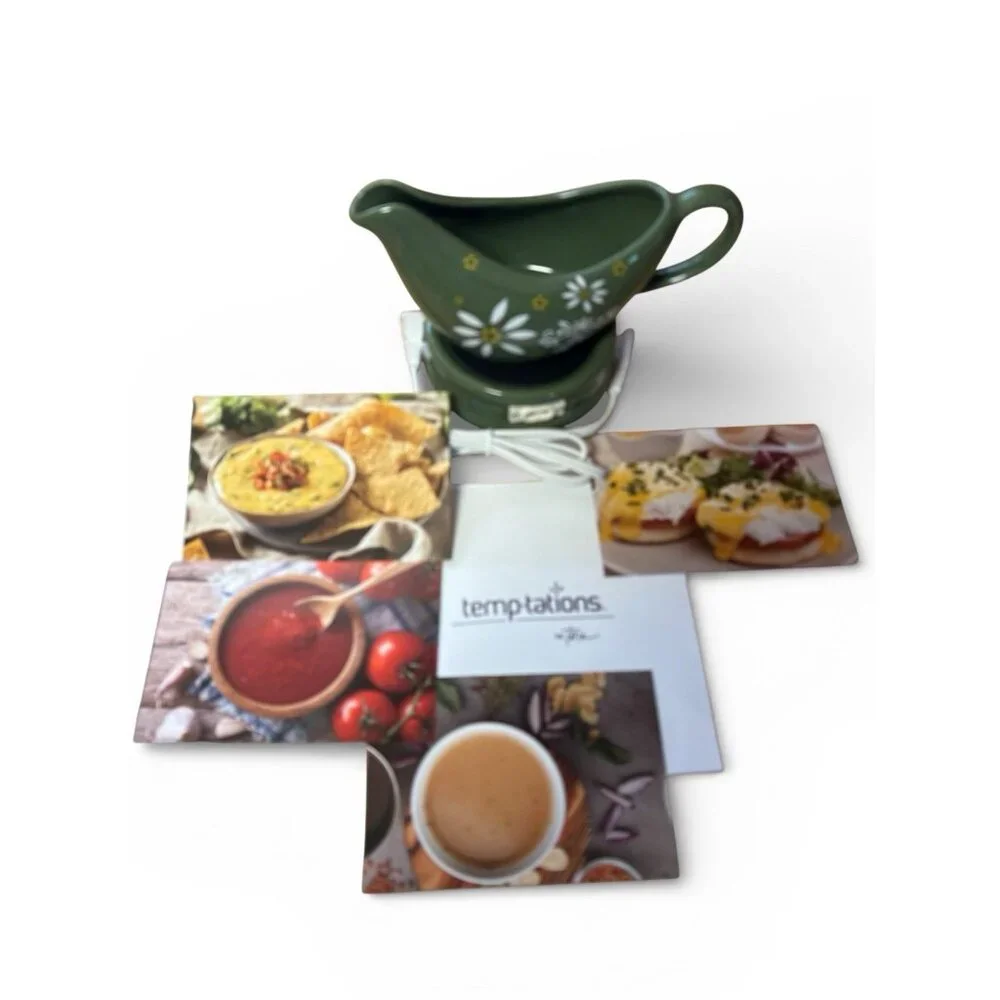 Temptations Porcelain Electric Gravy Boat w/ Warmer Base Saucier NEW - Picture 4 of 4
